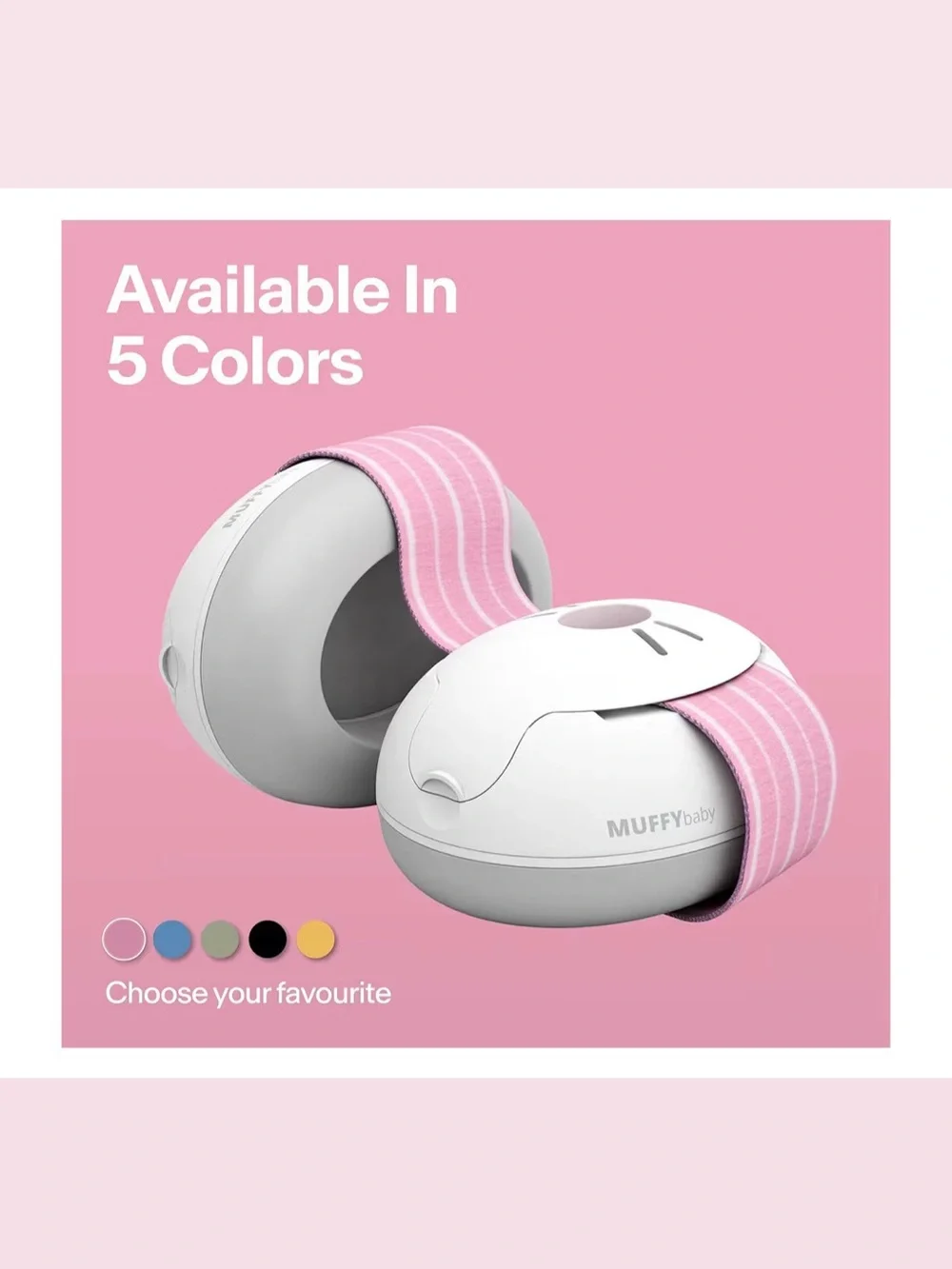 Alpine MuffyBaby Infant Hearing Protectors in Pink and Gray